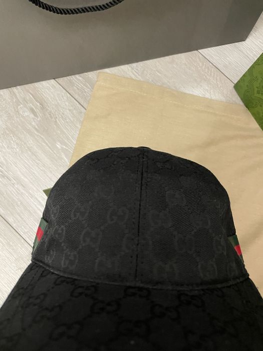 Nowa czapka Gucci canvas gg czarna classic Vitkac  L 59cm
