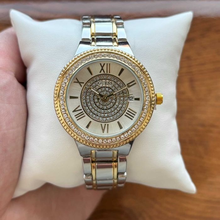 Супер хіт! Жіночий годинник на браслеті Guess комбінованого кольору