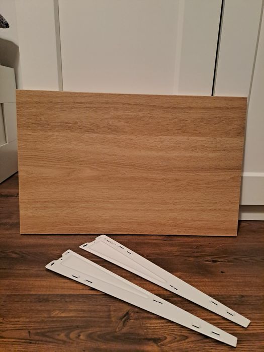 Półka systemu Boaxel IKEA ze wspornikami imitacja dębu