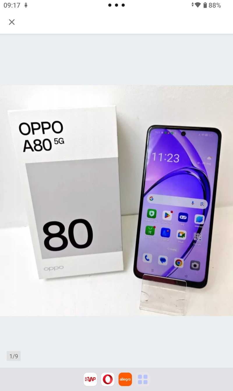 ELEGANCKI OPPO A80 5g. Gwarancja producenta. Pamięć 8/256gb