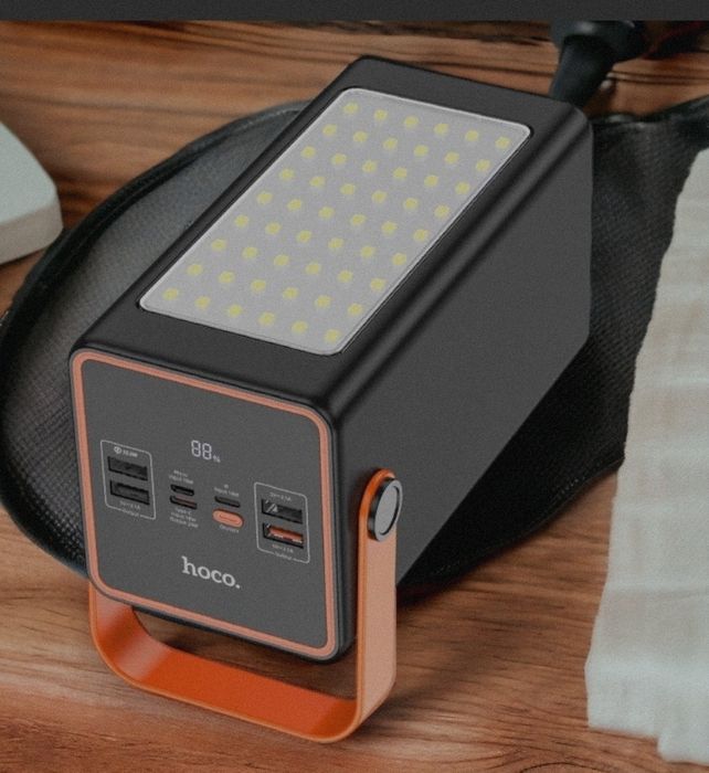 90000мАh Power Bank повербанк зарядная станиця Hoco J107  Black