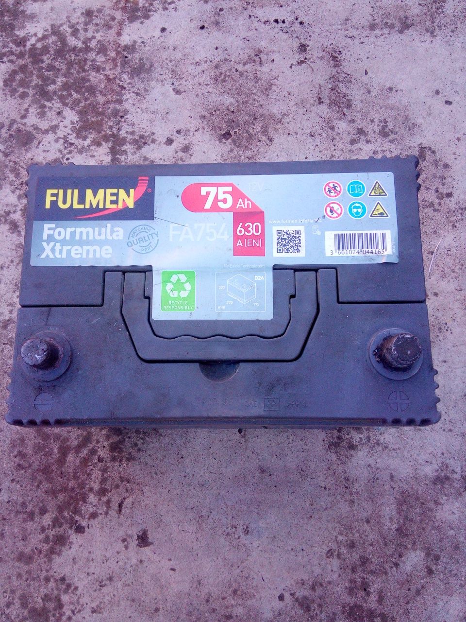 Продам аккумулятора FULMEN 75 Ah 630 A