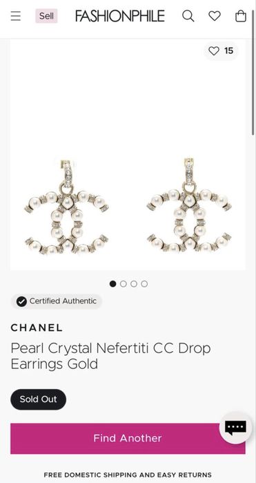 Серьги Chanel “Nefertiti” Pearl Crystal