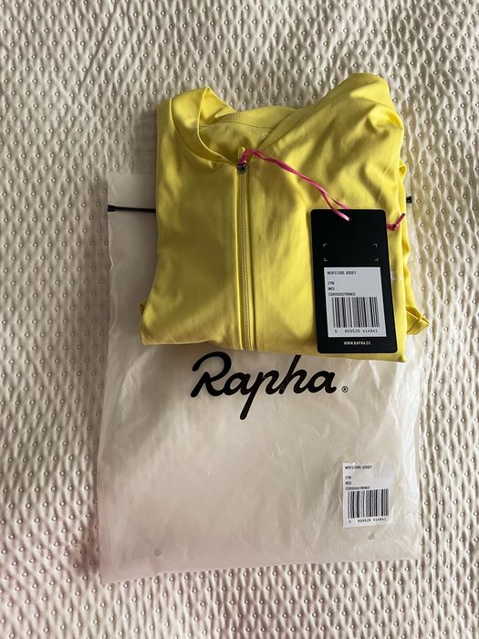 RAPHA Core Jersey - M - Nowa koszulka rowerowa męska,  kolor żółty