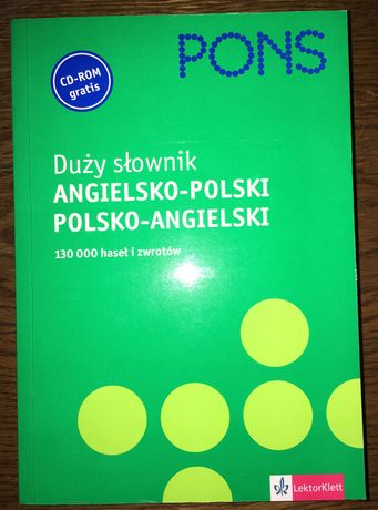 Słownik polsko-angielski,  angielsko -polski Pons, nowy, wielki
