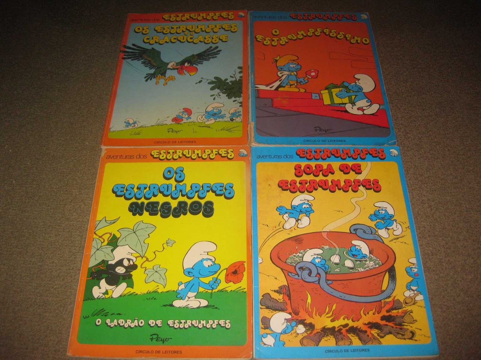 4 Livros de Banda Desenhada Vintage dos Estrumpfes