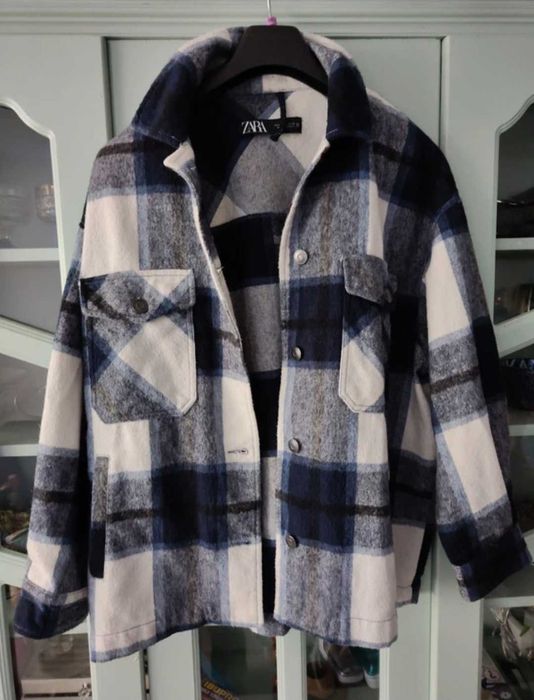 Zara damska koszula w modną krate L