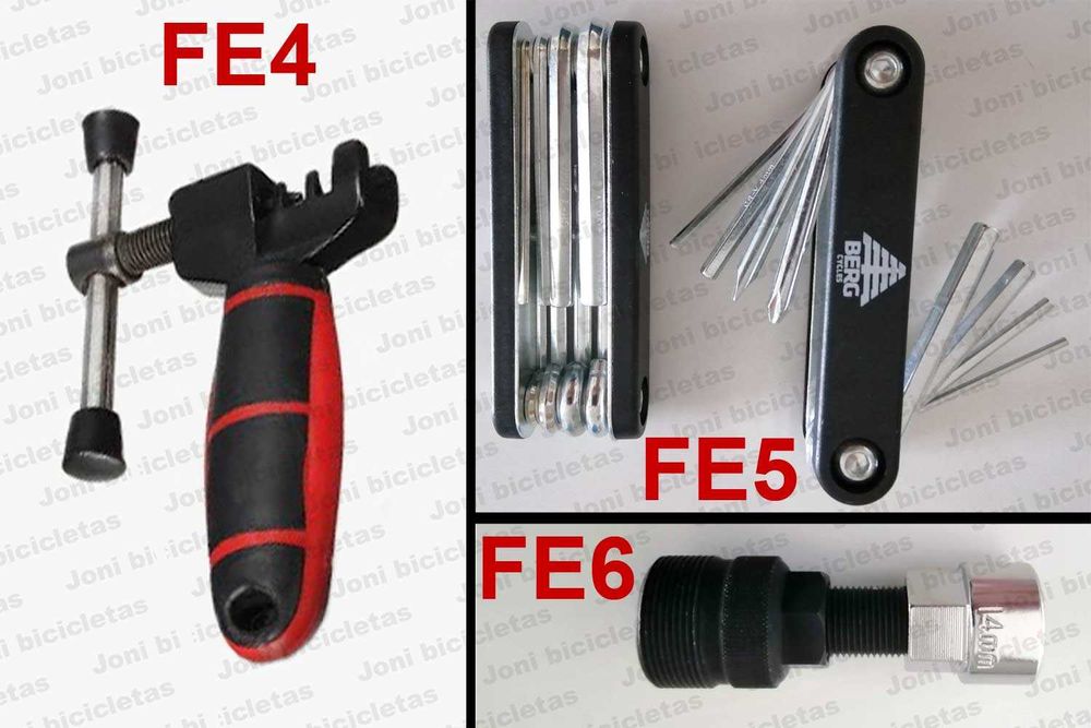 Ferramentas p/ bicicleta pasteleira, clássica, MTB, BMX