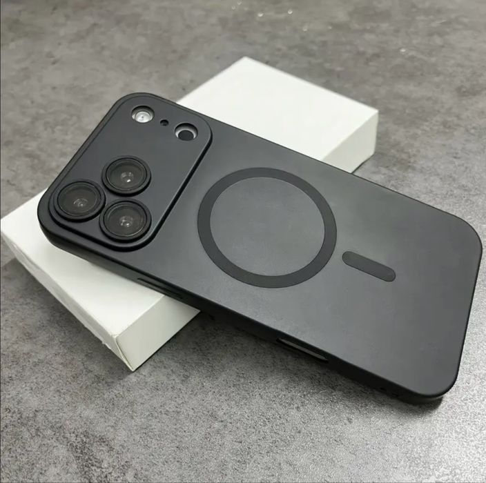 Чехол с MagSafe Чохол MagSafe iPhone матовый от X XR 13 до 17 Pro/Max