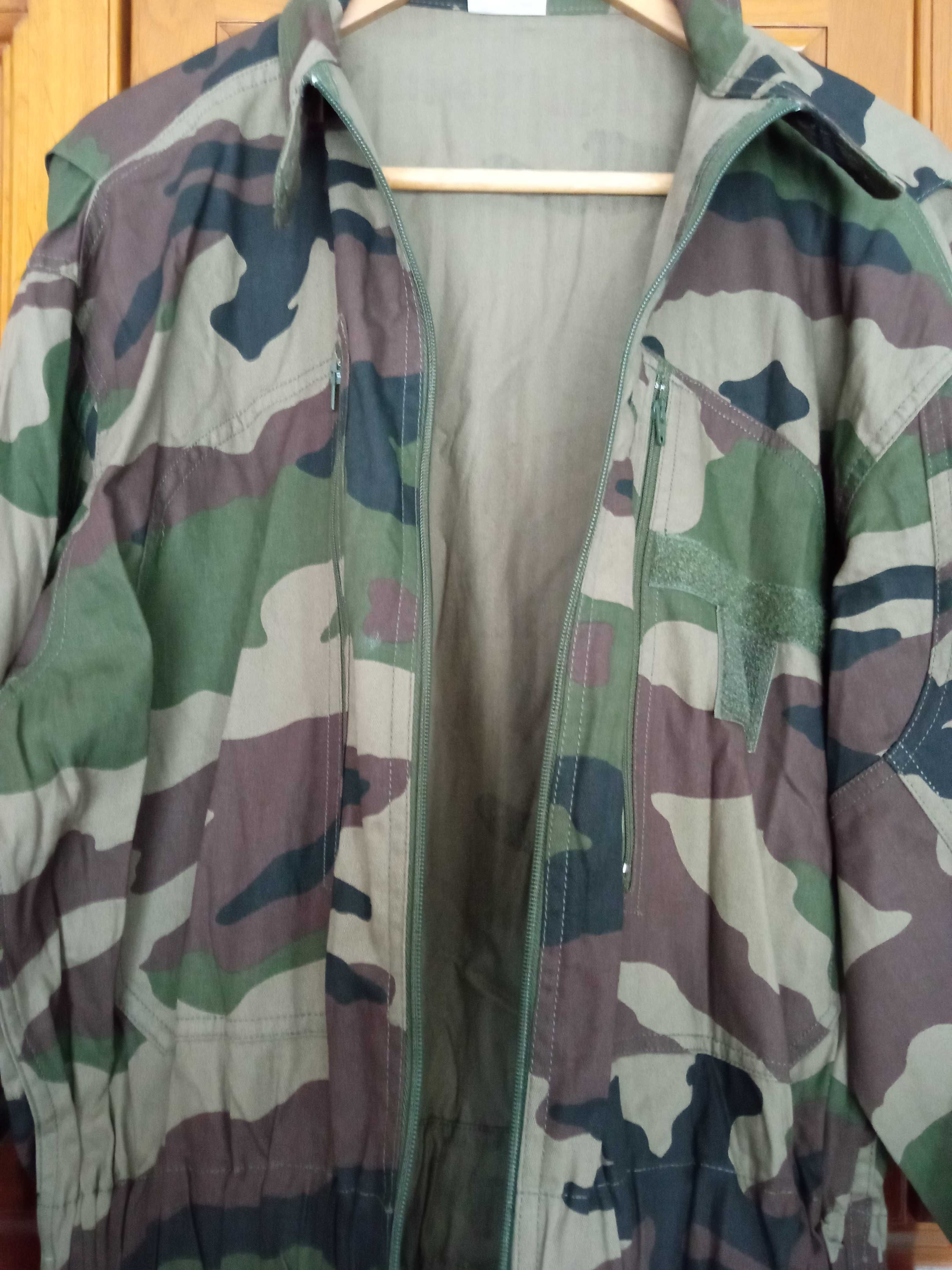 Fato macaco camuflado militar Exército Francês CCE macacão