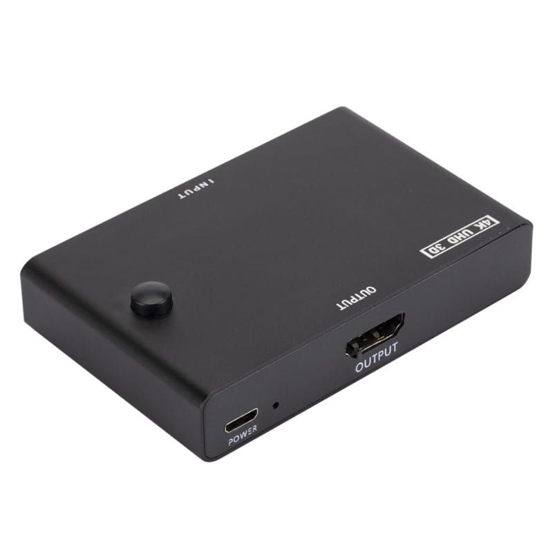 Switch / rozgałęźnik z 3 HDMI do 1 HDMI 3x1 4K UHD 3D