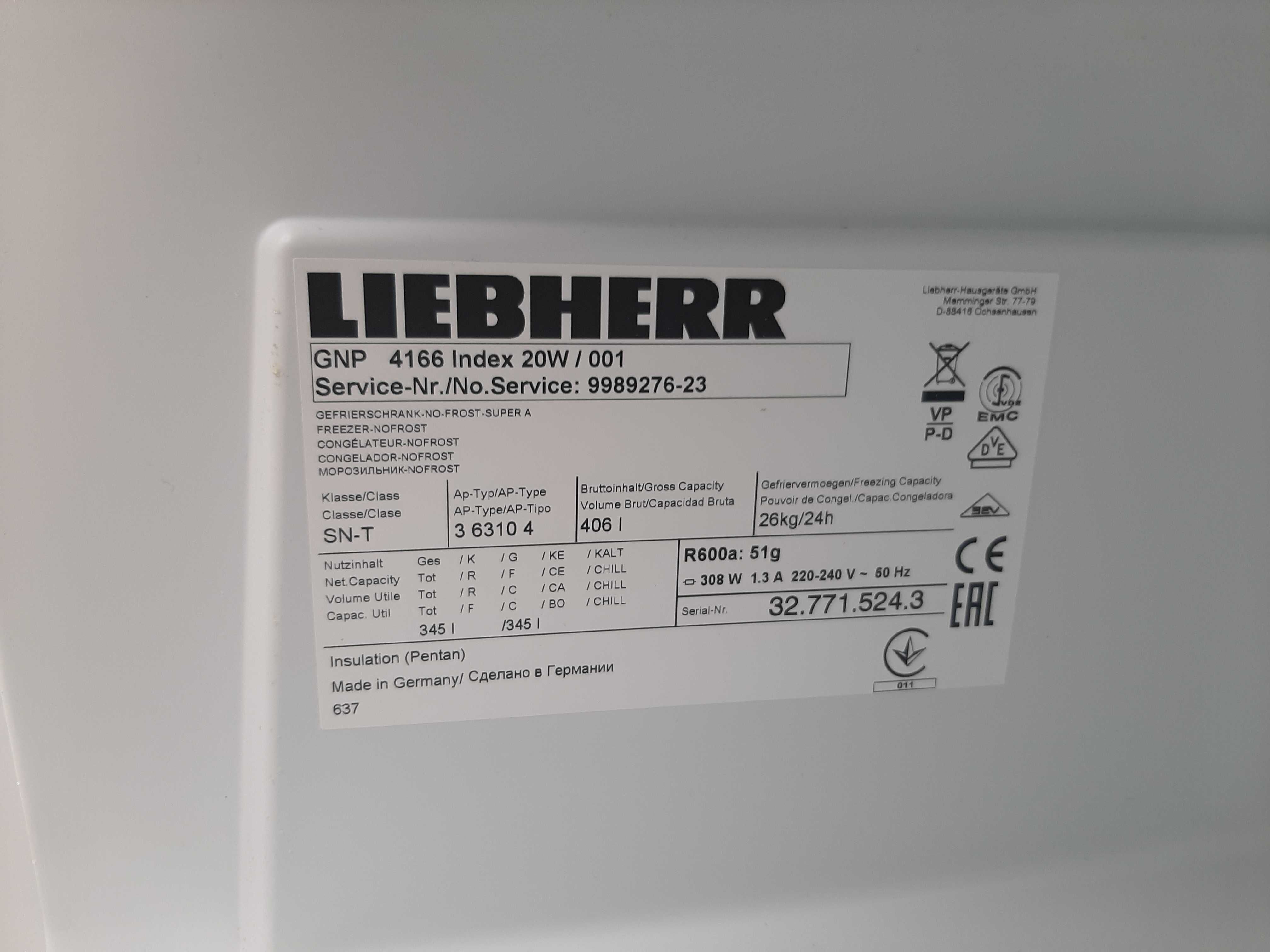 ТОП!!! Морозильна камера Liebherr GNP 4166