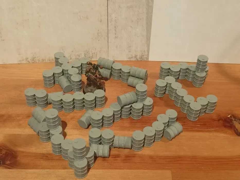 Beczki tereny osłony do Warhammer 40k