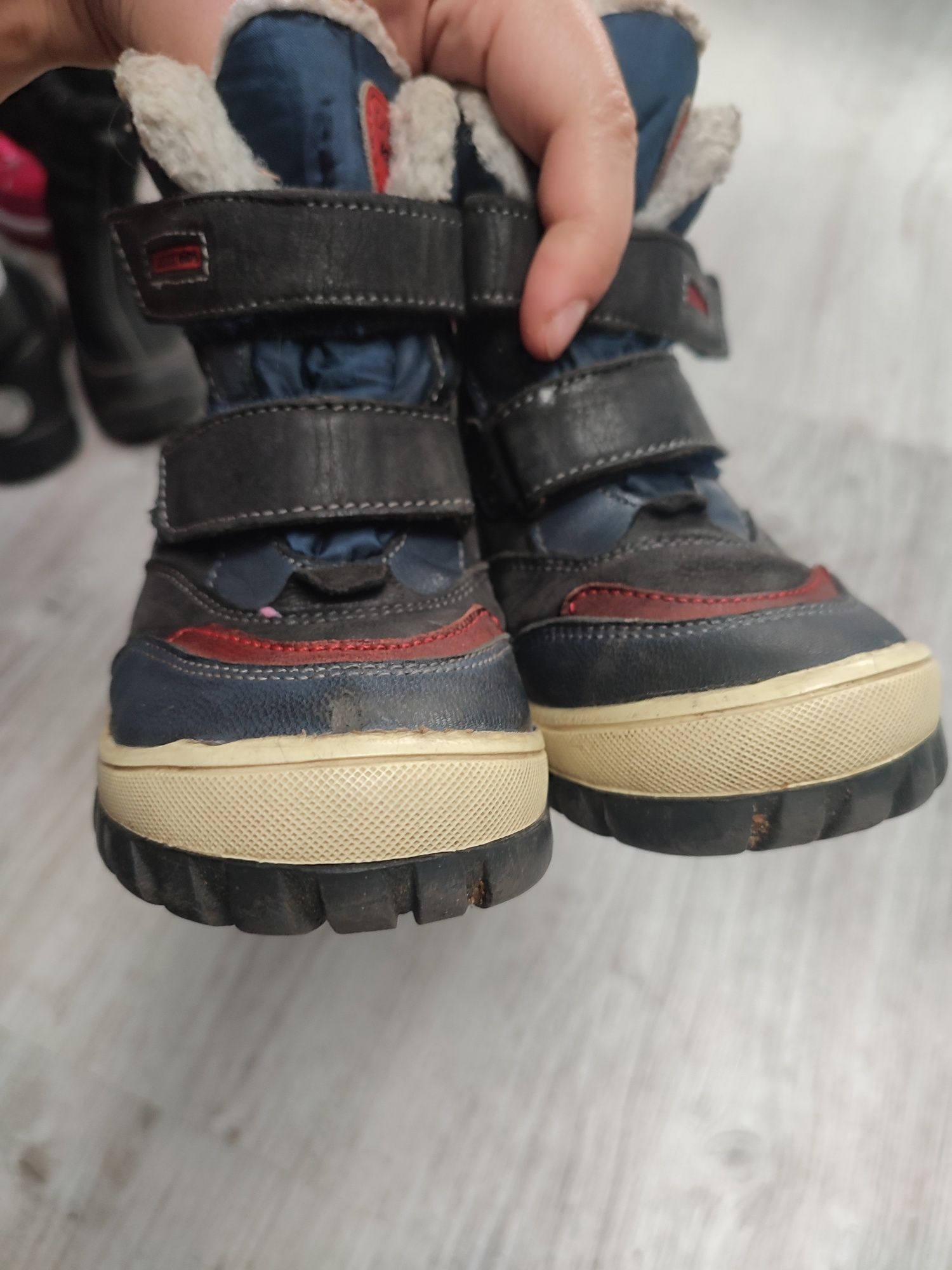 Lasocki 26 buty chłopięce śniegowe zimowe ocieplane kozaki futro rzepy