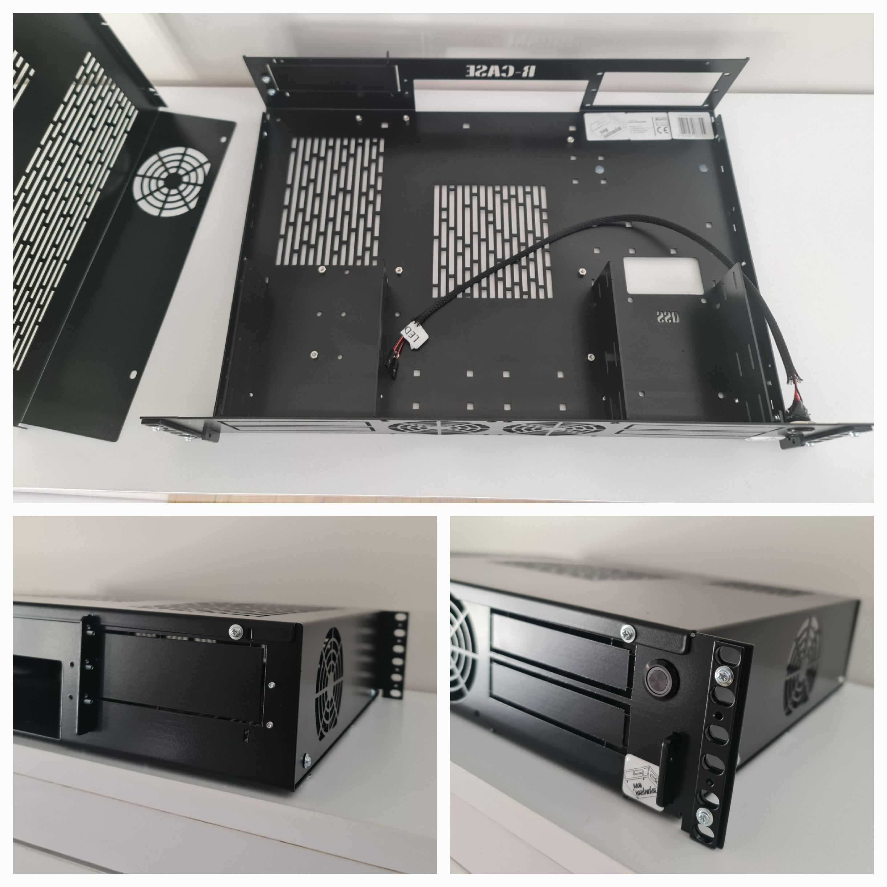 Obudowa RACK do szafy 19 cali R-CASE 4 RAL / Serwer 2U pod mATX/ITX
