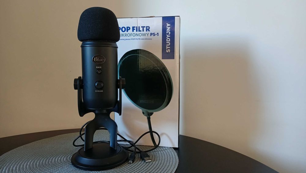 Mikrofon Blue Yeti + POP Filtr