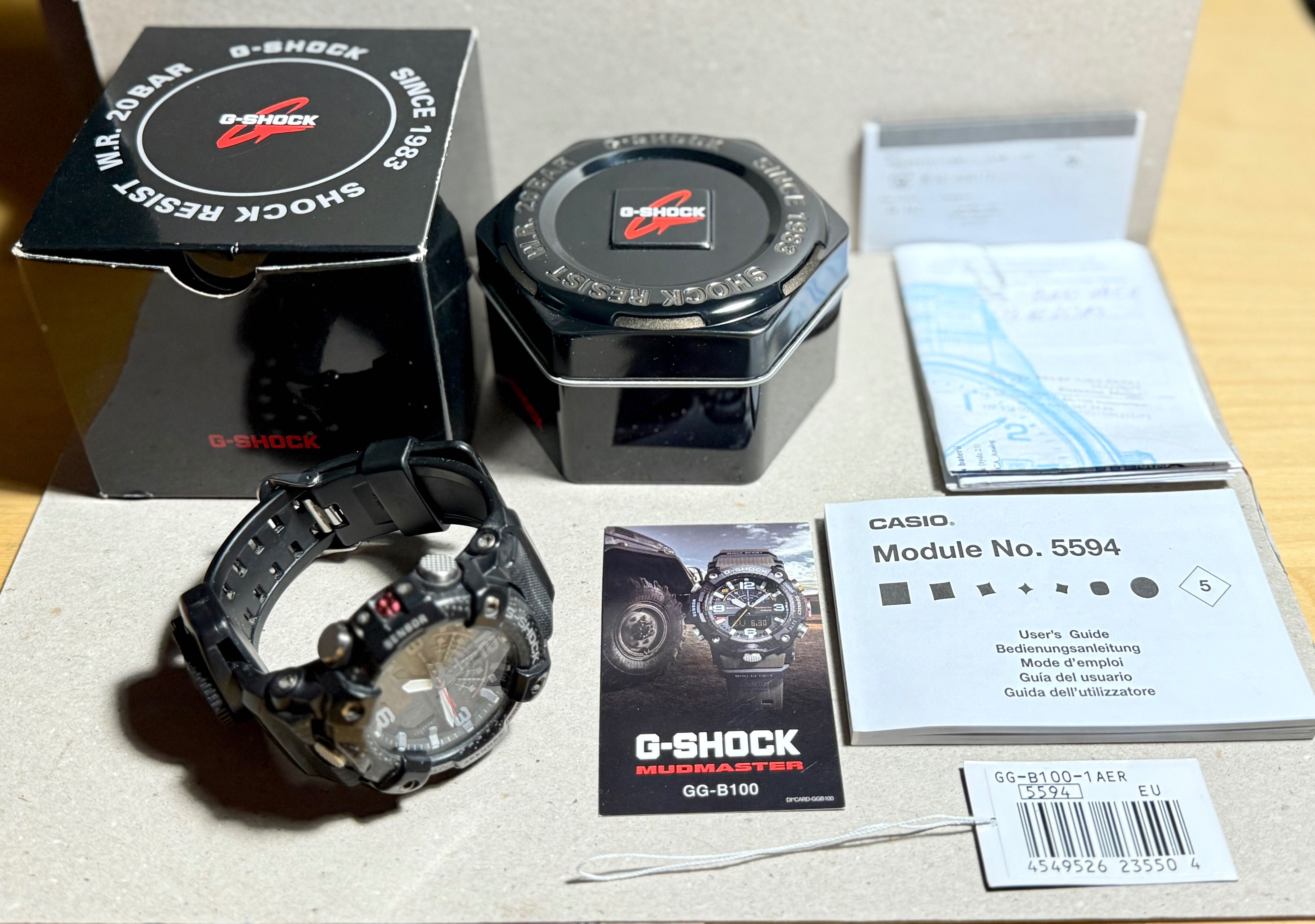 zegarek Casio G-SHOCK GG-B100-1A Master OfG Mudmaster Bluetotch Tuning
