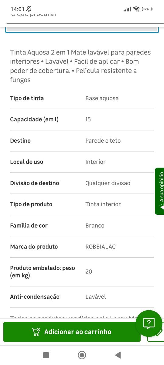 Balde tinta Robbialac Robbi Plast NG mate 10 litros