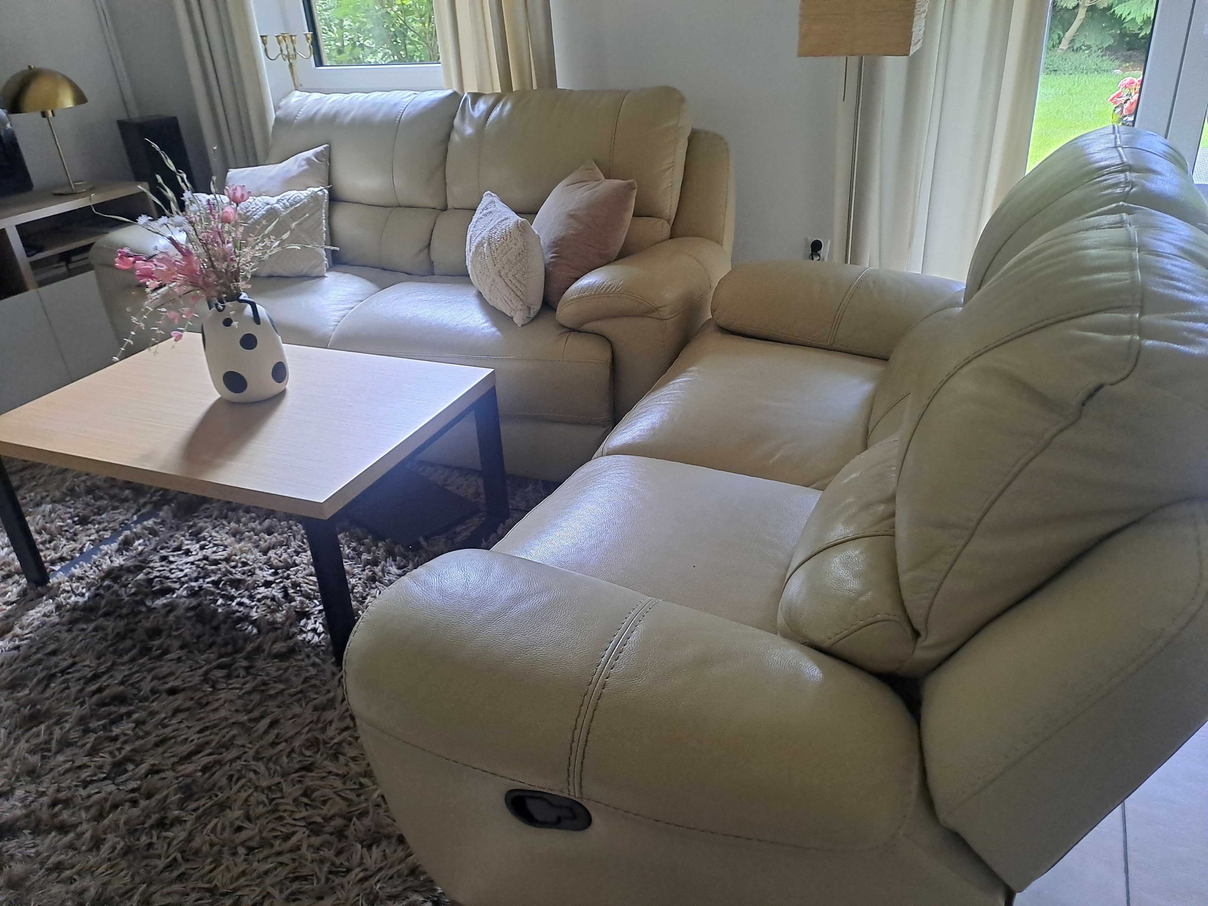 AMT  2 kanapy skórzane  skóra relax
