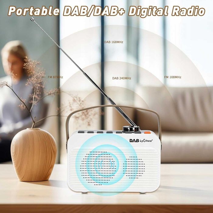 Radio FM cyfrowe DAB/DAB+ Bluetooth karty TF wyświetlacz LED przenośny