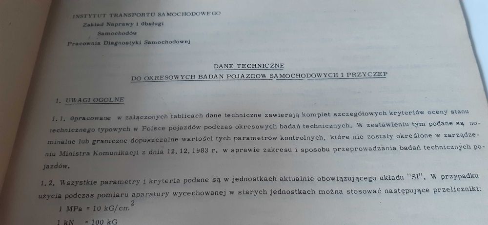 stara książka dane techniczne fiat star jelcz 1988r. dla kolekcjonerów
