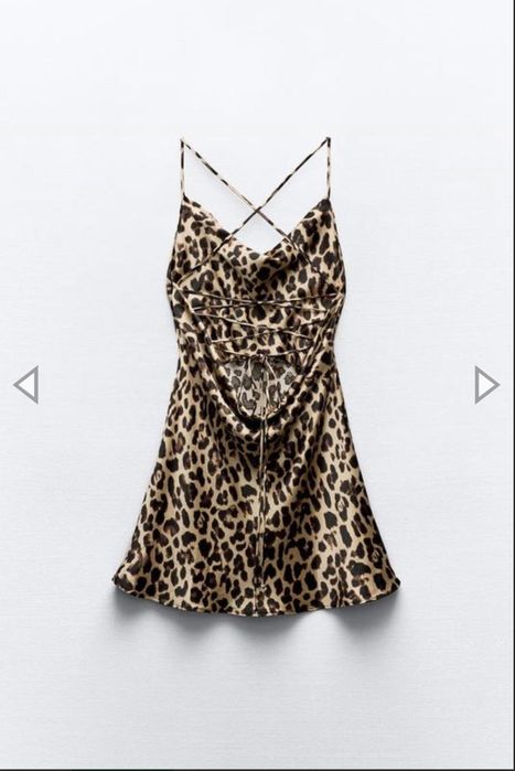 Сукня zara сатинова леопард
