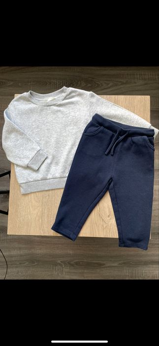 Костюм світшот штани на флісі набір унісекс набор комплект 86 92 H&M