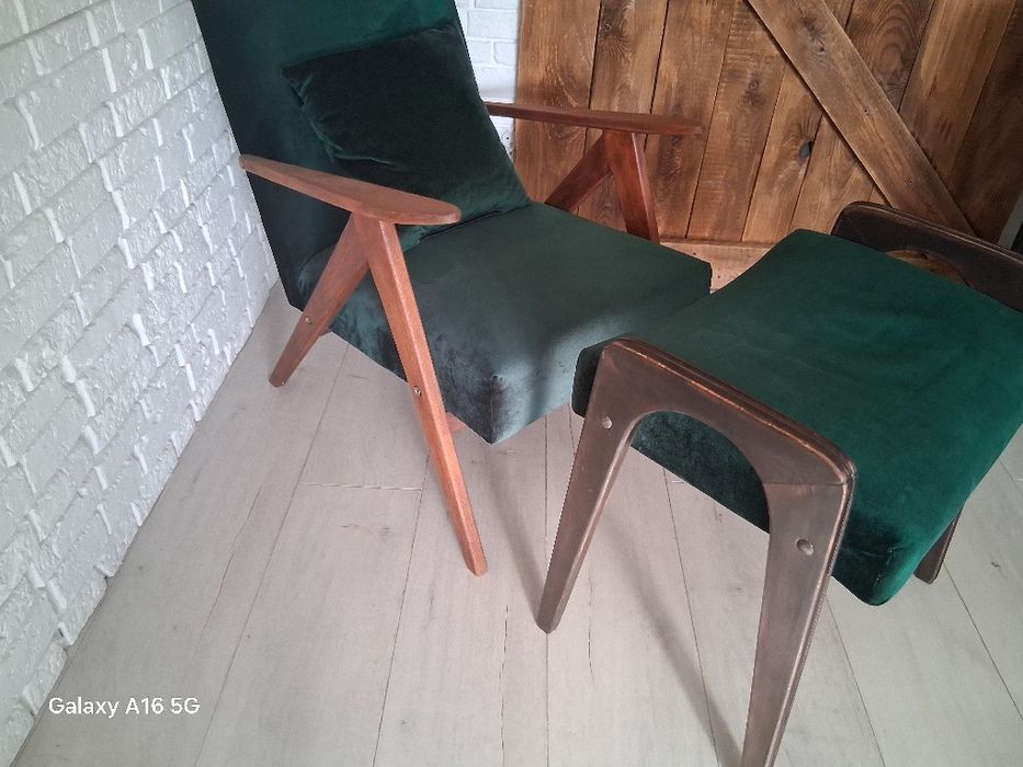 Fotel z podnóżkiem