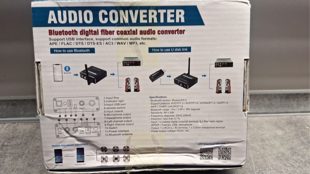 Konwerter analogowo cyfrowy Bluetooth 5.0 YQ31