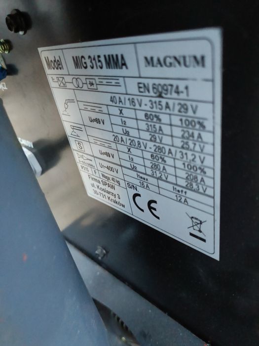 Spawarka migomat półautomat Magnum mig 315