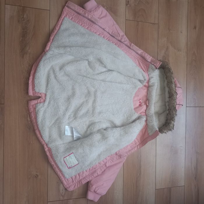 Kurtka kurteczka parka zimowa na zimę różowa dla dziewczynki 122