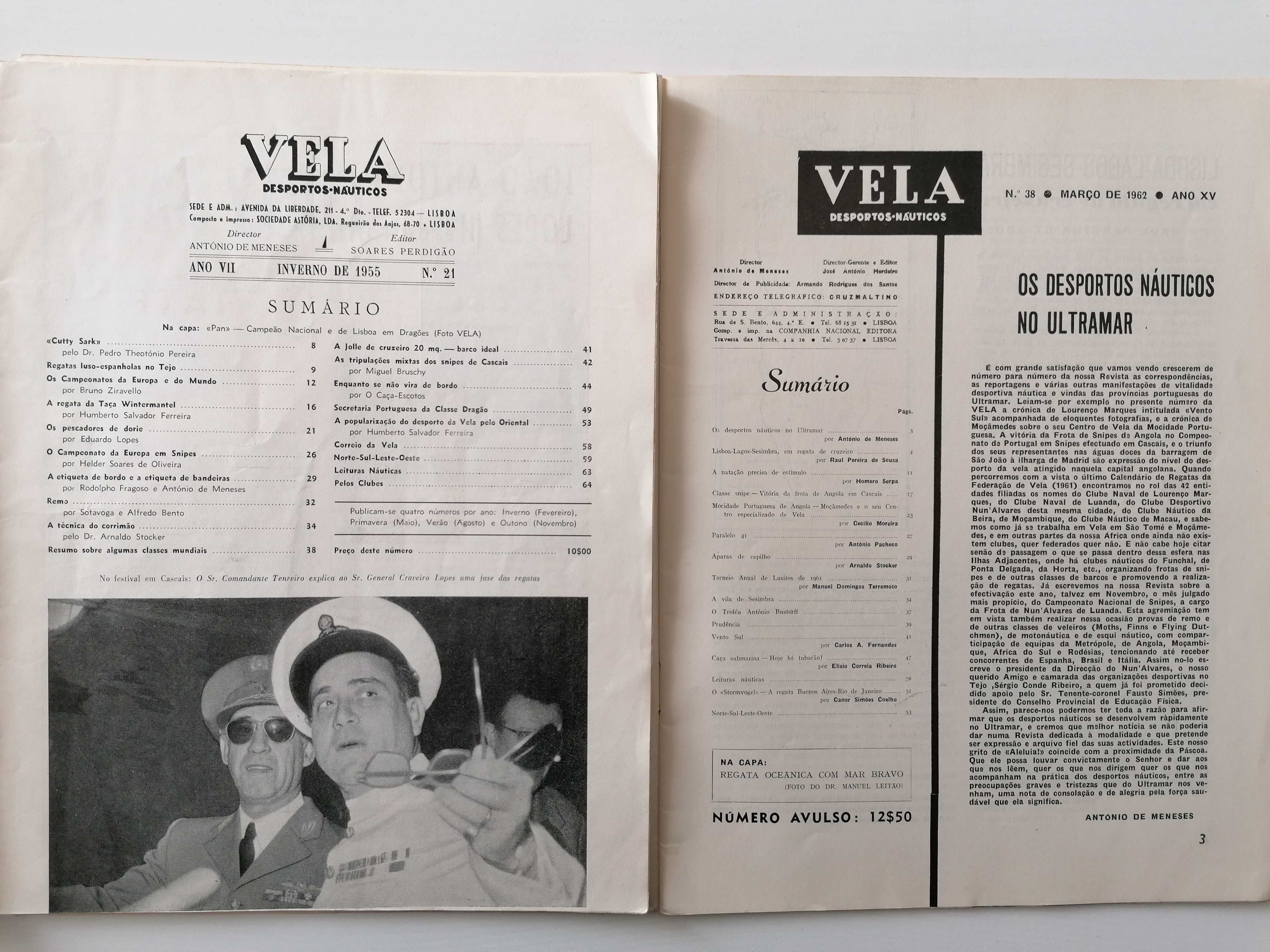 Revista Vela - desportos náuticos, iates - anos 40/60