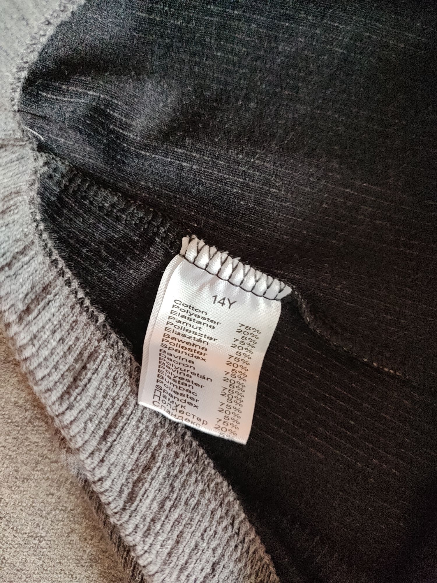 Legginsy spodnie dla dziewczynki szare r164