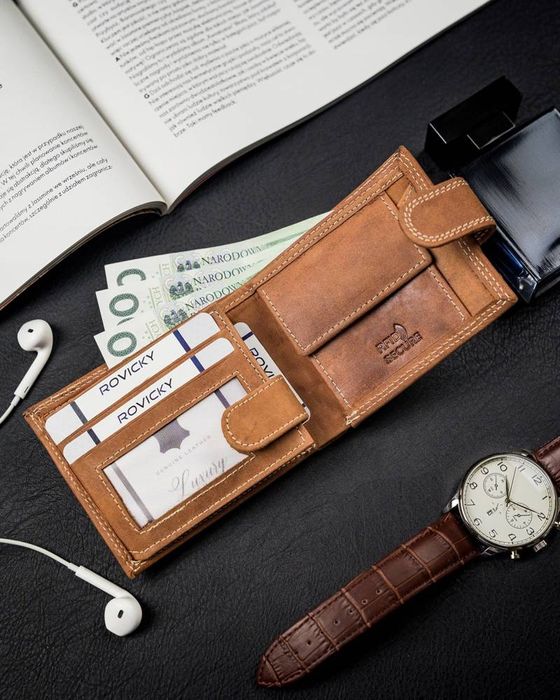 skórzany portfel męski na zatrzask - always wild