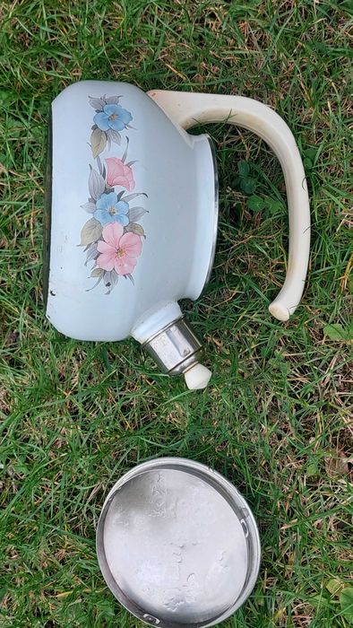 Чайник емальований зі свистком електричний