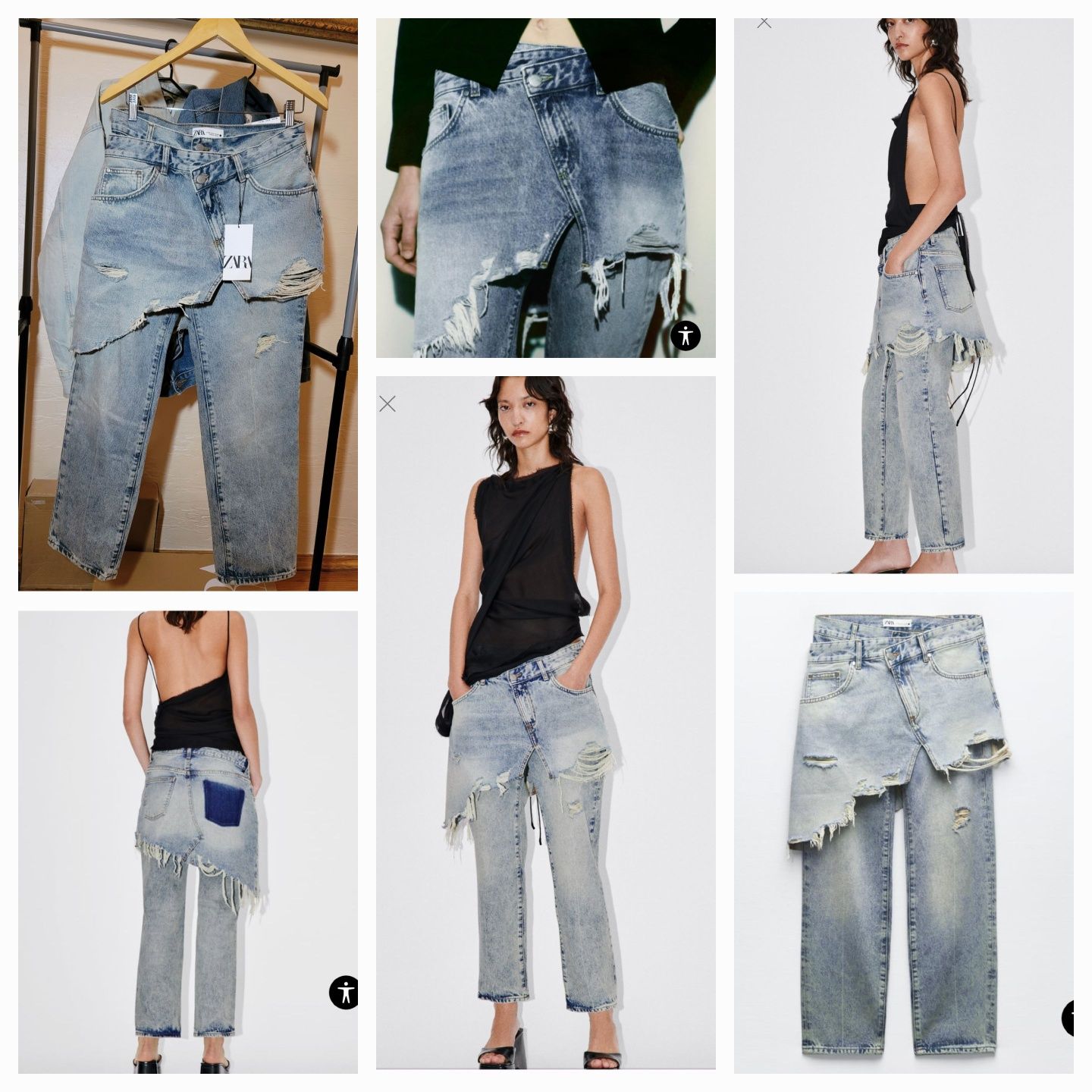 Нові оригінальні джинси Zara  ZW STRAIGHT-LEG MID-RISE JEANS.