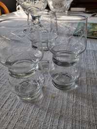 Kieliszki  szklaneczki 6 szt do koniaku szkło dawne