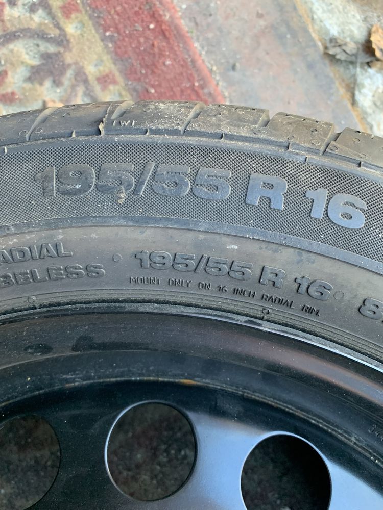 Колесо GM 4х100 195/55 R16 ЕТ40 Continental новое