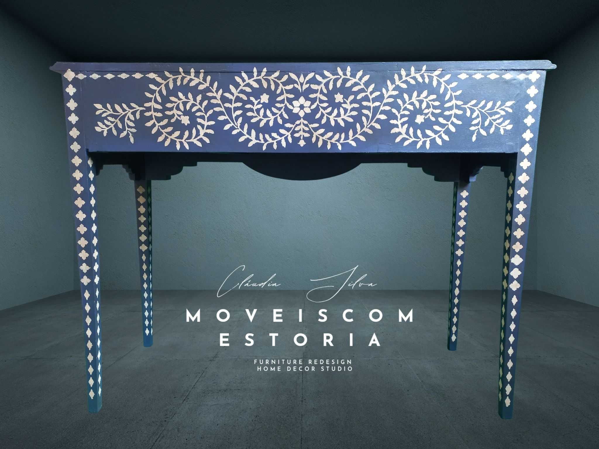 Consola Indigo Bone Inlay