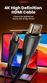 Toocki kabel 4K HDMI 2.0, 0.5m.