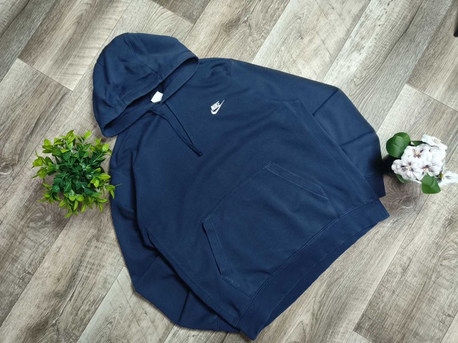 NIKE широке худі чоловіче синє бавовна М