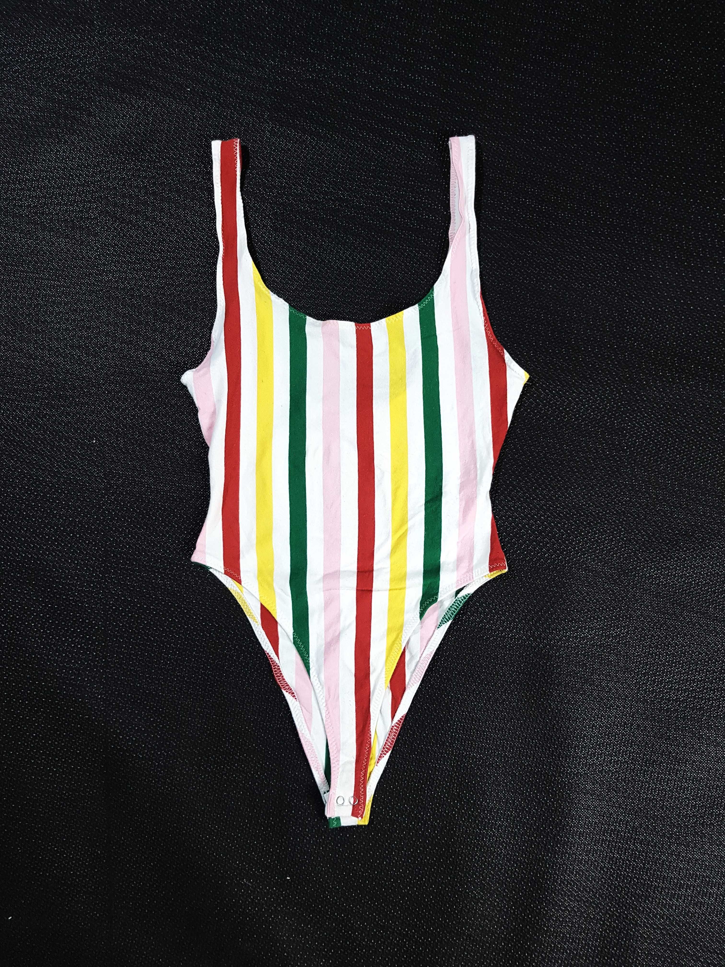 kolorowe body w paski 36 S bershka