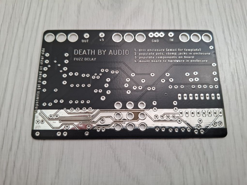 Death By Audio Fuzz Delay płytka PCB