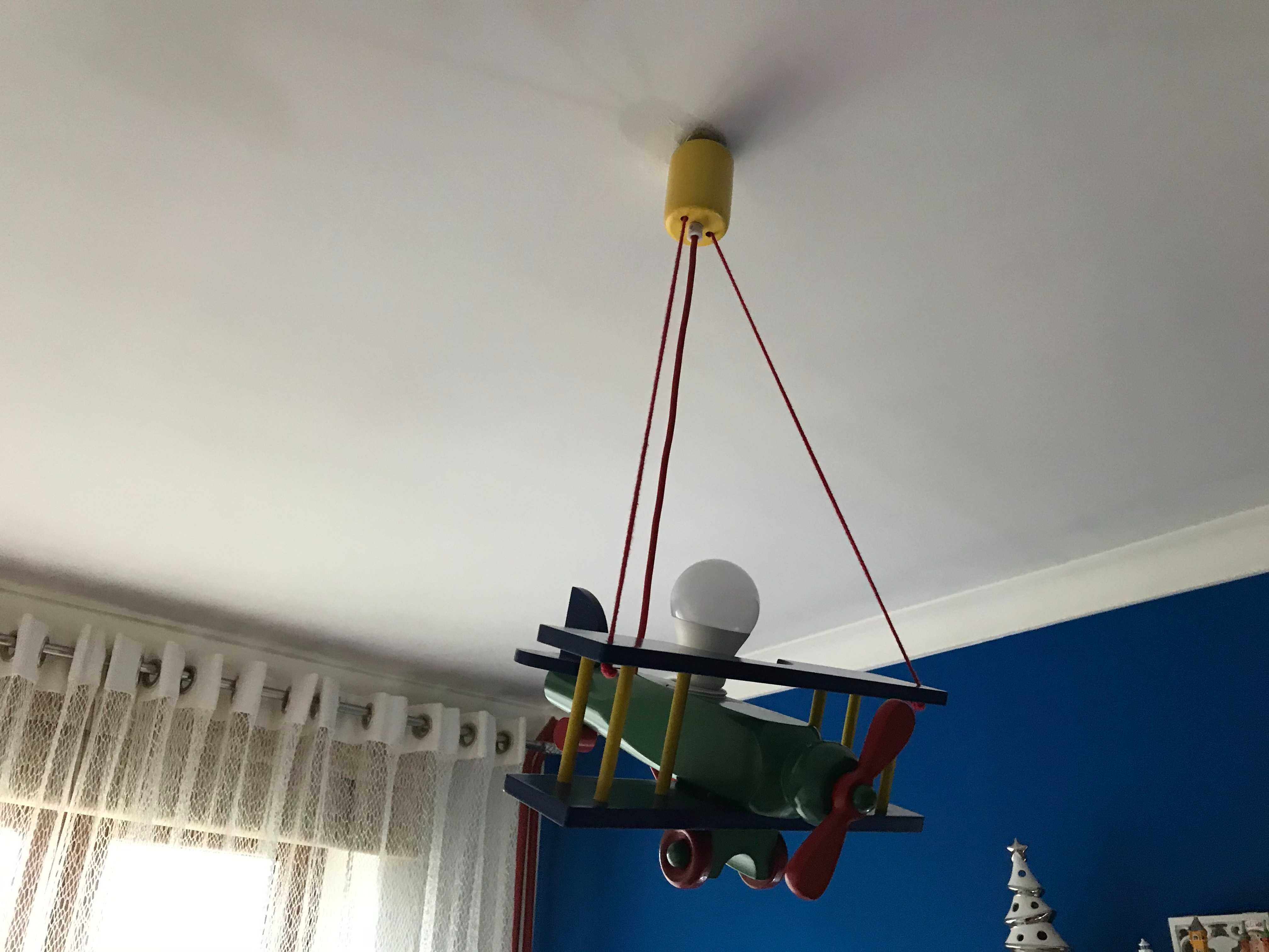Lampa dziecięca, wisząca SAMOLOT, multikolor, KLIK