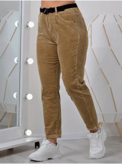 Штани вельветові.Штани в рубчик прямі.