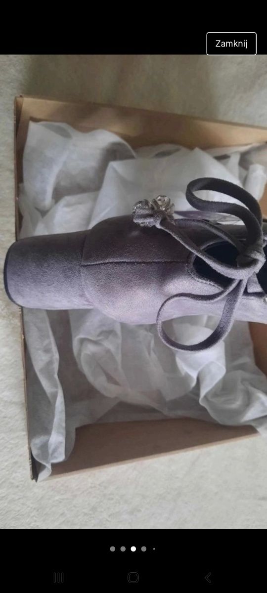 Nowe Buty Czółenka botki na słupku CCC