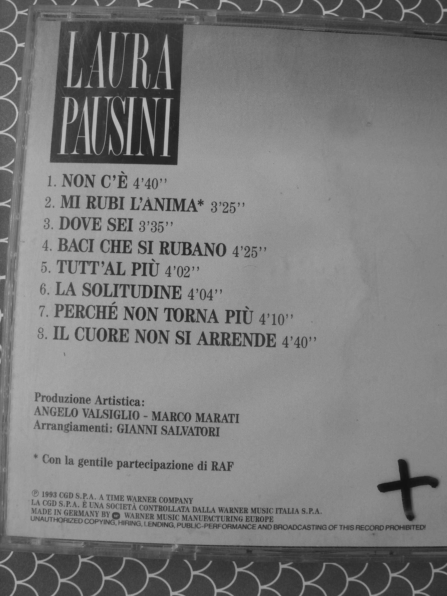Plyta cd; LAURA PAUSINI--NON C'E, 1993 rok.