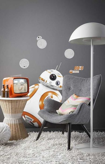 Komar Naklejki dekoracyjne ścienne Deco Star Wars BB-8 100x70cm NOWA