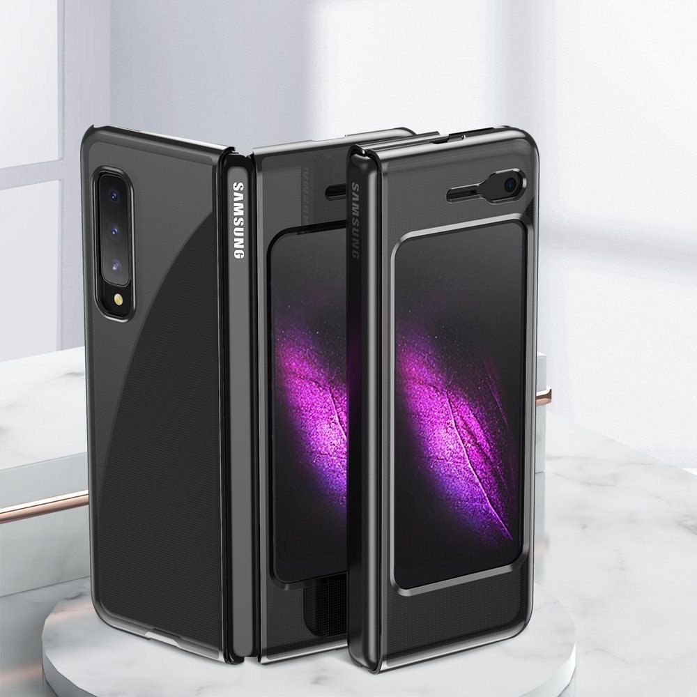 Etui Z Metaliczną Ramką Plating Case Do Samsung Galaxy Fold Czarny