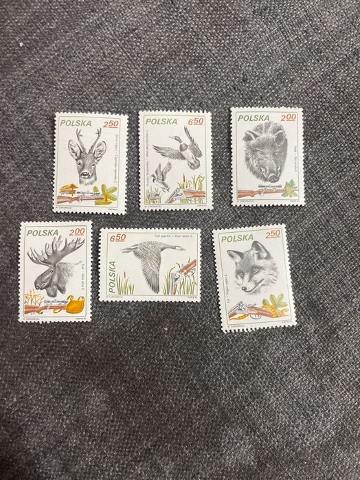Znaczki zwierzęta łowne seria czysta
